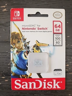 Zelda SanDisk 64 GB Micro SD XC Memory Card for Nintendo Switch Or Switch Lite