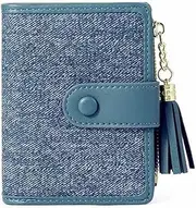 [Belijoeuri] Women's Small Wallet, Women's Wallet with Zip, Modern Design, Ideal for Cards, Cash, Coins and Keys, blue, XL, Casual