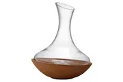Tempa Quinn 750ml Spin Wine Liquor Cork Turntable Crystal Glass Carafe 36.5cm