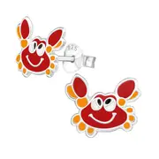 Children's Silver Crab Stud Earrings