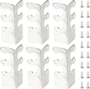 LT Easiyl 12Pcs Metal Corner Protectors Baseboard with Screws for Furniture Living Room Office and Jewelry Gift Boxes Packaging 4.8x2.9x2.1cm White Nickel