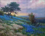 Sunset Tile Backsplash William Hagerman Landscape Art Ceramic Mural WHA008
