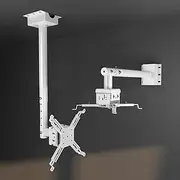 TT-YED Home/Office Projector Stand, Height Adjustable, Wall/Ceiling Projector Telescopic Arm, Aluminum Alloy 2-in-1 Stand, Compatible with Most Projectors,A h150 to 300cm