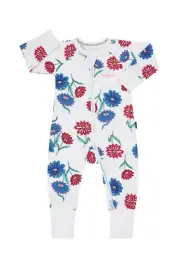 Bonds Baby Long Zip Zippy Wondersuit Romper sizes 00 1 2 3 Colour Daisies