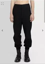 NEW NWT! ANN DEMEULEMEESTER RAMIE/SILK CROPPED JOGGER PANTS FLAT FRONT sz 40