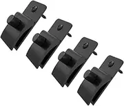4pcs Wall Clip Clothes Rack Rugs Clothing Hangers Quilt Hook Rack Clothes Hanging Rack Tapestry Wall Hanging Clips Wall Screws for Quilts Wall Quilt Clips Plastic Black