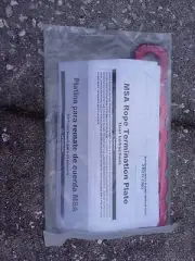 NEW MSA RED ROPE TERMINATION PLATE MODEL SRIW1000