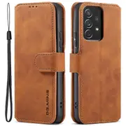Dg.ming Stand Wallet Design Retro Style Pu Leather Cover Inner Soft Tpu Phone Case For Samsung Galaxy A53 5g
