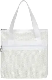 GYEUKHAM Mesh Shower Caddy Portable Shower Bag for Travel,Gym,Camping – Quick-Dry Hanging Toiletry Organizer with Zipper Pockets for Bathroom Essentials,White