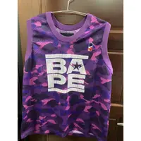 在飛比找蝦皮購物優惠-Bape a bathing ape 紫狼 紫迷彩 坦克背心