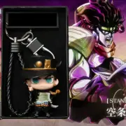 Anime Jojo's Bizarre Adventure Kujo Jotaro Pvc Mini Figures Keychain Gift