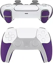 eXtremeRate PlayVital Anti-Skid Sweat-Absorbent Controller Grip for ps5, Textured Soft Rubber Pads Handle Grips for ps5 Controller with Shoulder Button Trigger Stickers - Armored Edition Purple