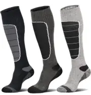 Merino Wool Ski Socks, Cold Weather Socks for Snowboarding, Snow, Winter, XL