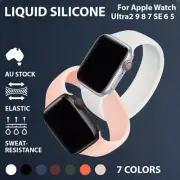 For Apple Watch Band Ultra 10 9 8 7 6 5 Solo Loop Silicone Elastic iWatch Strap