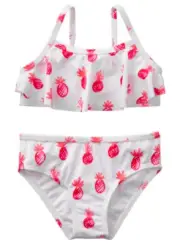 NWT~GYMBOREE~PINEAPPLE RUFFLE 2 PIECE BATHING SUIT SWIMSUIT~18-24 2T 3T