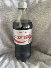 Share a Coke with Alexandria 2025 Personalized Gift Coca~Cola Bottle 20oz Diet