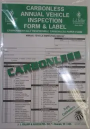JJ Keller 15048 (400MP) Carbonless Annual Vehicle Inspection Form & Label