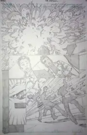 COMIC TYRESE GIBSON'S MAYHEM! ORIGINAL ART BY TONE RODRIGUEZ #1 PG 15 IMAGE