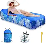 Inflatable Sofa - 195 x 70 cm Inflatable Couch Camping Sofa with Mesh & Carry Bag Waterproof Mobile Phone Case Inflatable Air Sofa Air Lounger Portable Inflatable for Outdoor Beach Camping Garden