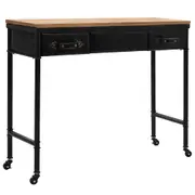 Console Table MDF and Fir Wood 100x33.5x80 cm vidaXL