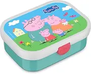 [Mepal] Lunch Box Campus, Bento Box for Children, with Bento Compartment and Fork, with Clip Closure, Dishwasher Safe and BPA-Free, 750 ml, Peppa Pig