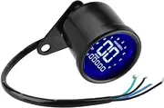 Universal Motorcycle LCD Display Instrument Speedometer Odometer Tachometer Meter Gauge with Aluminium Alloy Shell Digital LCD Screen Precise Speed Display Anti Dazzle Backlight