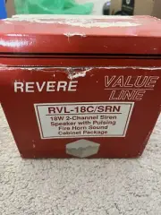 Revere RVL- 18C/ SRN 18W 2 Channel Siren Speaker With Pulsing Fire Horn Sound