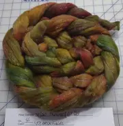 Merino Wool Glitz Combed Top Roving Spinning Handpainted Dyed Felt Marsh Fields