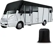 Motorhome Tarpaulin, 210D Oxford Fabric Caravan Protective Cover, Universal Caravan Cover with Storage Bag (8.5 x 3 m)
