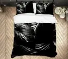 3D Black Big Leaf A169 Bed Pillowcases Quilt Duvet Cover Boris Draschoff Zoe