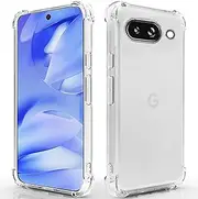 Lumobrilla for Google Pixel 9a Case,for Pixel 9a Case,Clear[Anti-Yellowing][Shockpoof][Military Grade Protection] Reinforced Corners Slim Fit Soft Flexible TPU Bumper Phone Case for Pixel 9a,Clear