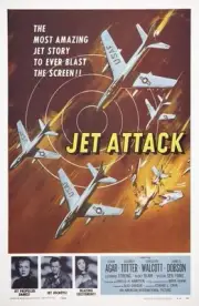 Jet Attack poster bottom Audrey Totter John Agar Stella Lynn on 1958 Old Photo