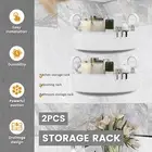 2Pcs Suction Corner Shower Caddy Shower Shelf Storage Basket Wall Mounted ⇧