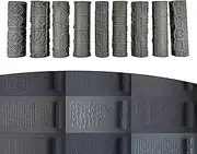 Asemly Terrain Texture Hand Roller for D&D, Wargaming, Battle Mat, Tabletop, Dungeons and Dragons, Ornate, Wood, Stone, 9 Rollers, 10th Edition