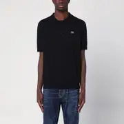 [Dsquared2] Black knitted D2 polo shirt M Black