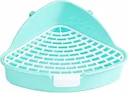 Walquicks 1 pcs Rabbit Toilet Tray, Plastic Rabbit Litter Box Toilet, Small Animal Triangle Potty Trainer Corner Bunny Toilet, for Adult Guinea Pig Hamster Bunny