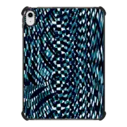 iPad 10.9-inch (10th gen) iPad Impact Case Black-blue checks optical illusion