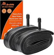 2-PCS 27x1 1/4 Heavy Duty Bike Tubes AV32mm Schrader Valve 27x1 3/8 Bicycle Tubes Premium Butyl Rubber Inner Tubes Compatible with 27x1 ¼ 27x1 3/8 27x1 3-8 28-630 35-630 Bike Bicycle Tire Tubes
