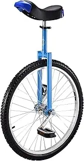 FREEZYMAN 24 Inch Unicycle for Adults, Height Adjustable, Thick High-Strength Manganese Steel Frame, Large Movable Saddle, Full-Size Nylon Pedal