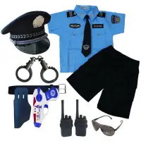 在飛比找蝦皮購物優惠-現貨上新❥(_-)477兒童軍事玩具小警察裝備男女童COS黑