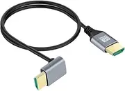 CATIEBYE Sturdy 8k Video Cable Male to Male Connector Angled Tv Adapter Short Monitor Wire