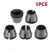 Router Bit Collets Router Bit Trimmer Collet Chucks 1/4" shank Carbon Steel