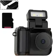 Mini Camera SLR with Flash and Battery Portable Video Recorder Ultra Video Compact Camera Retro Mini