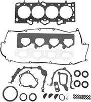 X AUTOHAUX Cylinder Head Gasket Kit Engine Valve Gasket Set for Hyundai Engine.G4GB/G4GC Rubber,Metal No.2091023C20 Black