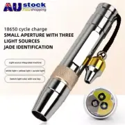 Ultraviolet LED Flashlight UV Light 365/395NM Jade Gem Inspection Lamp Torch AUS