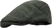 [Generic] Flap Cabbie Hat Men Plaid Flat Cap Autumn Winter Painter Hats Hip Hop Hat Bone Newsboy Hat Grid Beret Hat for Golf Hiking