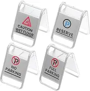Kisangel Develop Skills Mini Traffic Toys 4pcs Miniature Road Signs Boys and Girls Educational Toys Traffic Sign Learning Games