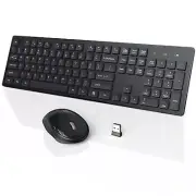 Wireless Keyboard and Mouse, USB Computer Keyboard with Silent Keys, Long Bat...