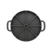 SOGA 21.5CM Round Cast Iron Baking Wedge Pan Cornbread Cake 8-Slice Baking Dish