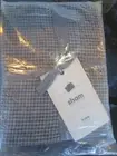 West Elm European Flax linen mini waffle king sham slate New